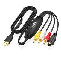 USB Video Capture Card VHS to Digital Converter VHS TV DVD VCR Audio Capture Adapter Card RCA To USB Video Converter for Mac PC