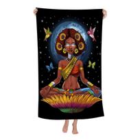 Indian Buddha Statue Meditation Chakra Microfiber Beach Towel Absorbent Quick dry Yoga Swimming Resort Mountain Climbing Towel 30x30cm