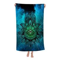 Indian Buddha Statue Meditation Chakra Microfiber Beach Towel Absorbent Quick dry Yoga Swimming Resort Mountain Climbing Towel 30x30cm