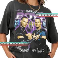 Hardy Boyz Tag Team Champions Wrestling T-Shirt, Vintage Graphic Tee FD XL gray
