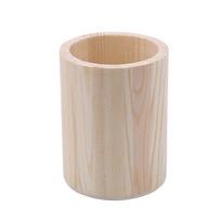 Container Stationery Office Organizer Desk Accessories Pen Holder Storage Box Pencil Holders Wooden Round