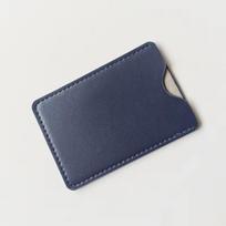 Ultra-Thin RFID Card Holder RFID Blocking PU Leather Credit Card Sleeve Soft Lining Anti-Demagnetization Leather Card Sleeve blue