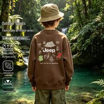 JEEP Kids Casual Long-Sleeve Pullover Sweatshirt 140cm brown