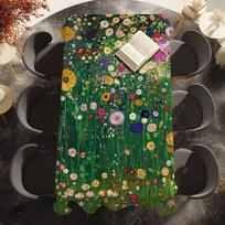 G-Gustav Klimt Print Starry Night Table Cloth Waterproof Stain-Proof Polyester Table Cover for Decoration Dining Kitchen Party 54x72
