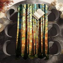G-Gustav Klimt Print Starry Night Table Cloth Waterproof Stain-Proof Polyester Table Cover for Decoration Dining Kitchen Party 55x70