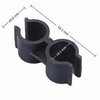 10vnt. 20/25/32mm Dvigubas plastikinis vamzdžio spaustukas H formos vamzdžio spaustukai Dvigubas vamzdžio spaustukas Žemės ūkio drėkinimas grey 20mm