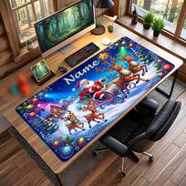 Christmas Printed Mouse Pad Non Slip Desk Mat For Office Gaming Home Use Holiday Gift 30cmx60cm
