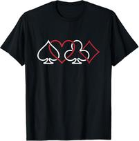 Texas Hold'em Poker T-Shirt for Card Game Enthusiasts 100 black