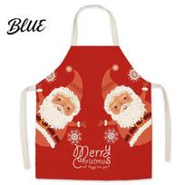 Santa Claus/Elk/Gingerbread Man/Snowman Print Cooking Bib Family Gathering Culinary Outfit Christmas Apron Waterproof Adult Adjustable Holiday A test red