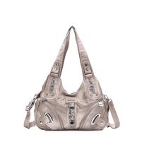 Shoulder Bag Crossbody American Retro Leopard Print Tote Fashion Japanese and Korean Trend Y2k Contrasting Color Underarm Handbag gray