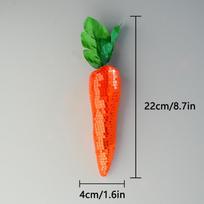 Disco Mirror Vegetable Figurines Glittering Carrot Pepper Tomato Ornaments for Dining Table Centerpiece Home Decor A3