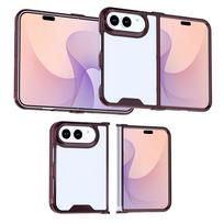 Acrylic Transparent Fold Phone Case For iPhone Duo Ultra Thin Clear Shockproof Hinge Protection Hard Back Cover For iPhone Duo iPhone Duo