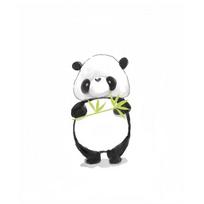 Cute Cartoon Animal Black White Colors Panda Posters Prints Canvas Printing Wall Art Picture for Living Room Home  Gifts 21X30CMNo Framed white