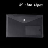Button Office Folders A5/A4 Plastic Document Bags File Bag Transparent A5/A4 File holder A4