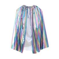 Nightclub Bar Dress Grim Reaper Cloak Multipurpose Witches Robes Cool Halloween Kids Cape  Party gray