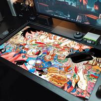 One Piece Mouse Pad Large Gaming Table Cushion Nonslip Laptop Tablet Big Mousepad Xxl Mat Mini Pc Playmat With Lock Edge 30cmx60cm(11.8x23.6inch)