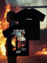 France Rapper Saif Album Si vous saviez 2026 Merch T shirt Cotton Clothing Unisex Men Women T-Shirts Y2k Casual Tee Streetwear Unisex,gift,Top M black