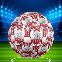 Custom Name Personalized Ajax Print Size 5 Soccer Ball Training & Match Football, for Team, Kicking, Gift for Football Enthusiasts Size 5 white
