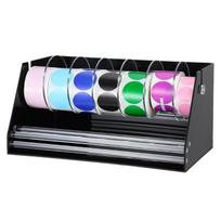 Label Roll Holder for Desk, Acrylic Sticker Storage Rack With Visible Front Feed Design for Office Craft Packing