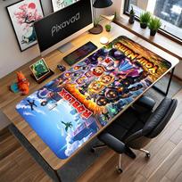 Roblox Customize Text Mouse Pad Desk Mouse Pad Office Mouse Mats Non-Slip Rubber Base Computer Desk Office Decoration Accessory 30cmx60cm brown