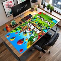 Roblox Customize Text Mouse Pad Desk Mouse Pad Office Mouse Mats Non-Slip Rubber Base Computer Desk Office Decoration Accessory 30cmx80cm