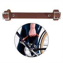 1pc Cycling Bike Bicycle Carry Handle Tape Strap Belt Folding Bike Bicycle Handlebar Tape Vintage Leather Brown