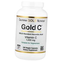 Vitaminas C, Askorbo rūgštis, Gold C Vitamin C 1000, California Gold Nutrition (36427005) 240vcaps