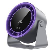 100 Level Bladeless Fan Portable Desk Fans Small Usb Charge Silent Desktop Digital Display High-speed Circulating Cooling Fan