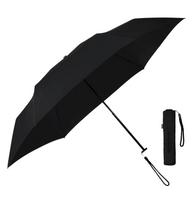 RAINWORX Lightweight Carbon Fiber Manual Folding Large Umbrella, (Black)