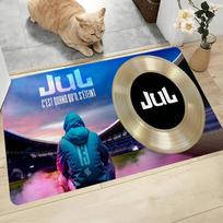 Rapper J-JuL C'est Pas Des Lol Floor Mat Soft Anti-slip Rug for Bathroom Bedroom Stylish Welcome Doormat Machine Washable 50x80cm blue
