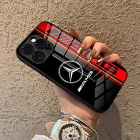 GLC GLB rastar-Cool telefono dėklas IPhone 15 Pro Max 14 Pro 12 11 13 Mini X XR XS 16 Plus SE stiklo M-Mercede-B-Benz-A-AMGS nugarėlė iPhone14 brown