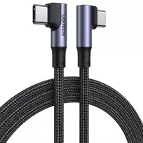 UGREEN elbow USB Type-C to USB Type-C cable Quick Charge Power Delivery 100 W 5 A 1 m black (US335 70696)