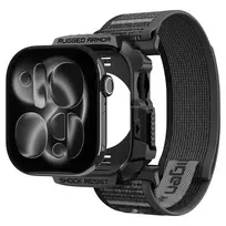 Spigen ATHLEX AIR + RUGGED ARMOR APPLE WATCH 10 / 11 / 12 (46 MM) ACTIVE BLACK/GREY