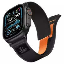 Tech-Protect NYLON ELITE APPLE WATCH 8 / 9 / 10 / 11 / 12 / SE / ULTRA (44 / 45 / 46 / 49 MM) BLACK/ORANGE