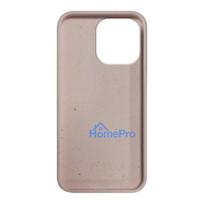 iLike Apple iPhone 14 Pro Silicone plastic case Eco Print Design Beige