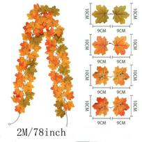 Xiaomi 200CM Rudens Dirbtinių Klevo Lapų Vainikas Dirbtinių Lapų Augalų Vijoklis Namų Dekoras Sodas Helovinas Sienos Lauko Durys Langai Dekoracija 200CM