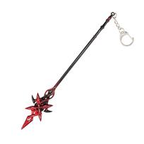 Game Impact Arlecchino Crimson Moon's Semblance Model Sword Cosplay Anime Hero Halloween Party Costume Necklace Fans Collections as shown gray