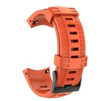 24 mm guminis silikoninis dirželis Suunto 9 išmaniajam laikrodžiui, apyrankė Suunto 9 baro, pakaitinė apyrankė, Spartan Sport laikrodžio apyrankė Suunto9 oranžinė