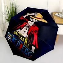1 PC Automatic Folding Umbrella - One Piece Monkey D Luffy Pattern Portable Foldable Design With 8 Ribs Christmas Birthday Gifts multicolor