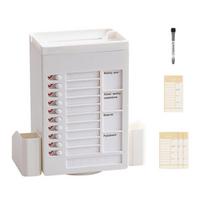 Rotating Desk Pen Holder with Checklist Task Board 360 Degree Rotatable Pen Organizer Obliqued Pencil Storage Holder