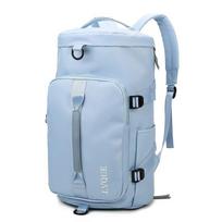 Multi-Use Travel Gym Bag With Wet/Dry Compartment Large Capacity 36-55L Nylon Backpack Handheld Crossbody Unisex Urban Style Sky Blue