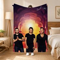Swedish House Mafia DJ Group Throw 240g flannel blanket, suitable for sofas, beds, offices,  exquisite gift blankets 75cmx90cm brown