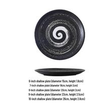 Japanese Ceramic Multi-Use Plate: Bone Dish, Shallow Flat Plate for Steak, Pasta, Vegetables & More. 6 inch