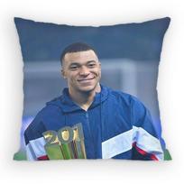 France Football K-Kylian M-Mbappe Pagalvės užvalkalas Apsaugantis nuo dulkių erkučių Pagalvės užvalkalas Nematomas užtrauktukas Šilkinis trumpas pliušas Sofos pagalvėlės užvalkalas Short plush 65*65(CM)-1Pcs