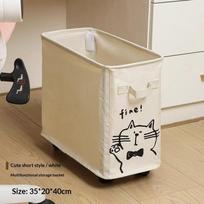 Foldable Rolling Storage Cart Under Desk Organizer Mobile File Holder For Home Office Use A1