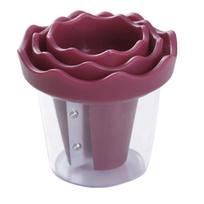 Spiral Vegetable Slicer Spiralizer Cucumber Carrot Flower Carving Cutter Peeler With Protective Cover Kitchen Gadgets7 rožinė raudona spalva