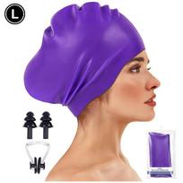Super Large Silicone Swimming Cap for Long Hair Dreadlocks All-Inclusive Adult Swim Cap Soft Comfortable Pool Beach Bathing Hats