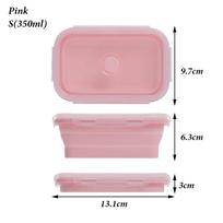 & Living Household Storage Folding Lunchbox Picnic Boxes Collapsible Bowl Silicone Food Container 350ml(S)