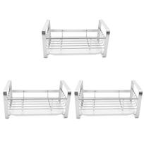 Easy Use 3X Sponge Holder, Sponge And Soap Holder For Kitchen Sink, 304 Stainless Steel Kitchen Dish Soap Caddy Tray Organizer