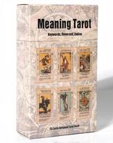 Tarot Card With Meaning On Them Beginner Tarot Keyword Antiqued Tarot Deck Learn Tarot 78 Cards Reversed beige
